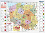 Mapa administracyjna Polski 200x150cm (stan na 2014)