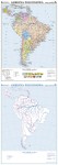 Ameryka Południowa. Mapa polityczna/konturowa