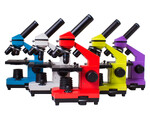 Mikroskop biologiczny szkolny Levenhuk Rainbow 2L PLUS, powiększenie 64–640x