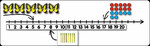 Oś liczbowa  – magnetyczna (tablica magnetyczna 31x96cm  oraz 160 elementów  magnetycznych)