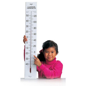 Duży demonstracyjny naścienny termometr klasowy
