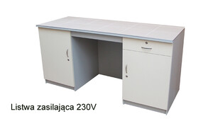 Stół laboratoryjny ( demonstracyjny ) 2-szafkowy NYSA (bez wyposażenia)