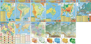 Zestaw 11 plansz do nauki geografii – mapy 