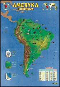 Ameryka Południowa plansza dydaktyczna