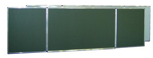 Tablica składana TRYPTYK zielona 340x102cm kratka, linia, pięciolinia
