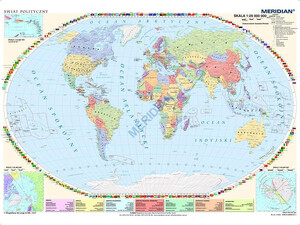 Mapa polityczna świata (stan na 2014) 160x120cm