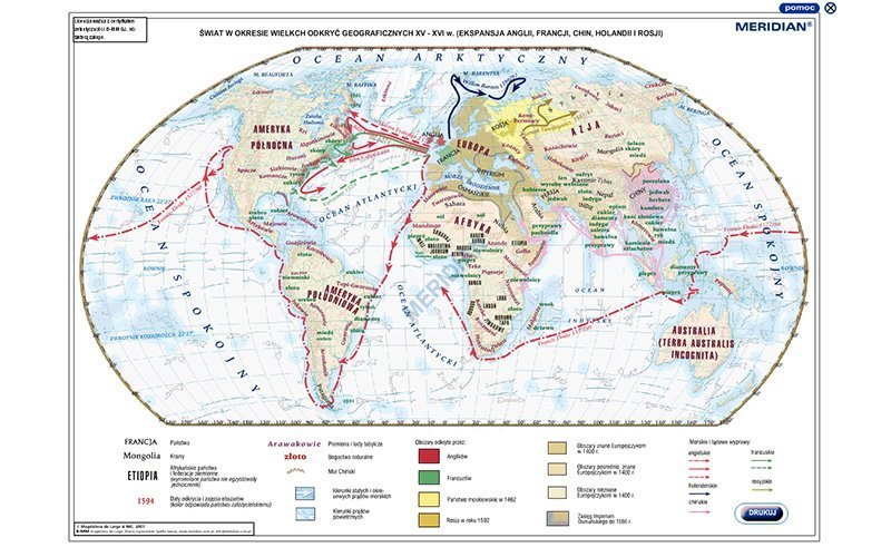 Pierwsze Podróże Geograficzne Multimedialny ćwiczeniowy atlas historyczny CD 2 - nowożytność i XIX